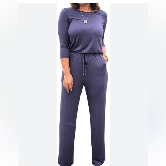 Annabelle Pants - Casual Women's Jumpsuit size small 3/4 sleeves